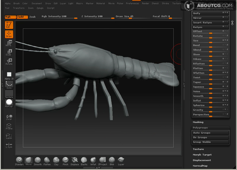 0237_How_To_Modeling_A_Lobster_In_Zbrush_P02_Snap3